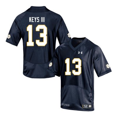 Notre Dame Fighting Irish Men's Lawrence Keys III #13 Navy Under Armour Authentic Stitched College NCAA Football Jersey JWZ4799PU